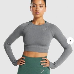 GYMSHARK VITAL SEAMLESS 2.0 LONG SLEEVE CROP TOP